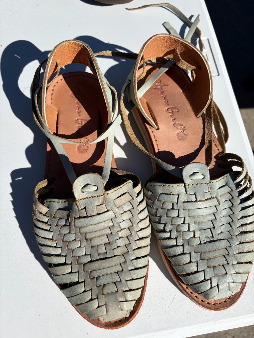 Leather Ankle-Tie Huaraches